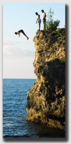 Be careful when diving into unfamiliar water.