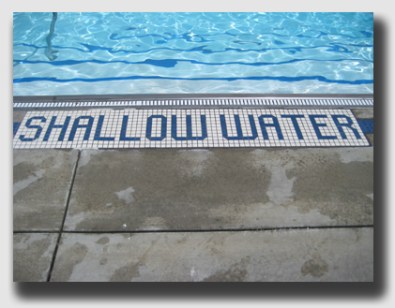 Not all shallow water is so well labeled ...