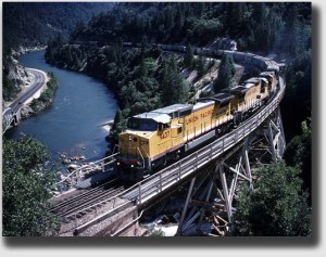 Union Pacific on span northeast of Storrie.