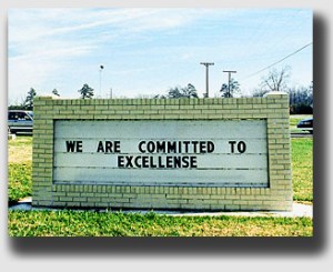Like these folks, Ms. Chambliss was committed to excellense ... but in property lines, not spelling ...