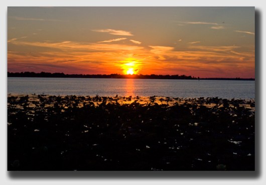 It's hard to enjoy an idyllic sunset when you can't get to the lakeshore.