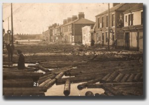The waters receded, but the logs were everywhere ...