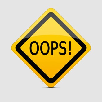 OOPS sign with clipping path