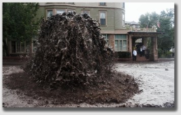 Erupting effluvient ...