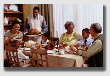 Before the bird is served, the turkeys have to run around the backyard playing football for awhile.