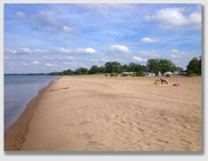 Nickel Plate Beach on a warm but windy Memorial Day.