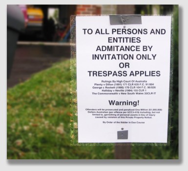 CUDA could have erected a sign that warned against trespassing and spouted a lot of legal nonsense, like this one ...