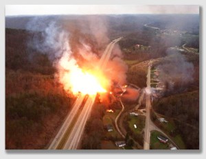 When trees fall on power lines, the lights go off for a few hours. When gas transmission lines are breached by tree roots, the misadventure that follows is usually much more energetic.