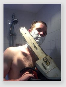 A chainsaw would have given a cleaner cut, but they are dangerous.